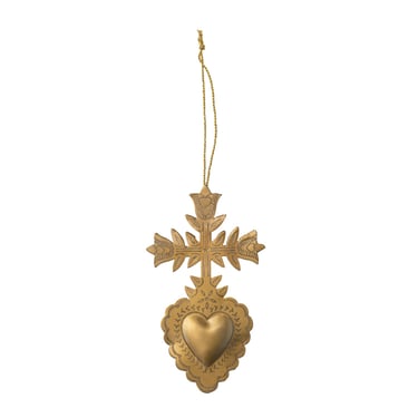 CCO Embossed Metal Heart Ornament