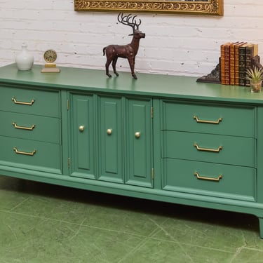Las Palmas Green Vintage Credenza Dresser