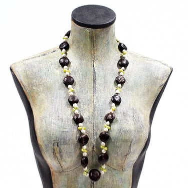 VINTAGE: Natural Seed and Shell Bead Necklace - SKU 4-B1-00015044 