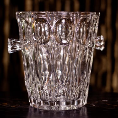 Mid-Century Crystal Ice Bucket