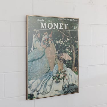 vintage french monet exhibition poster