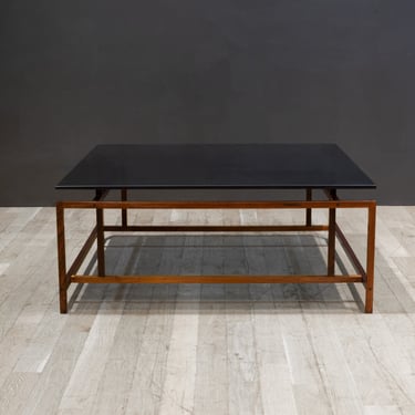 Danish Mid-century Modern Rosewood &amp; Smoked Glass Coffee Table by Henning Norgaard for Komfort c.1960