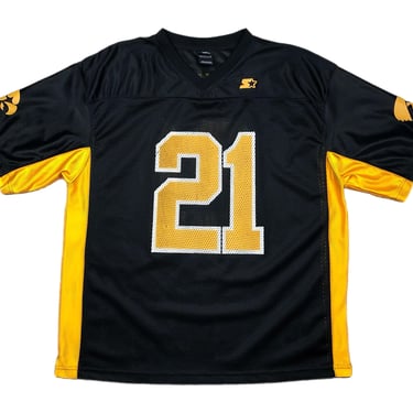 Vintage 90s Starter University of Iowa Hawkeyes #21 Mesh Football Jersey Size XL 