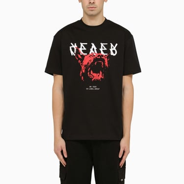 44 Label Group Forever Print Black Crew-Neck T-Shirt Men