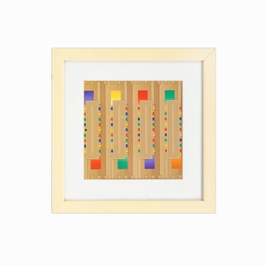 Frank Lloyd Wright Lithograph on Paper Saguaro Forms Stained Glass Print 