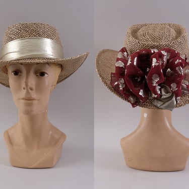 Vintage Straw Hat Women's Summer Hat 