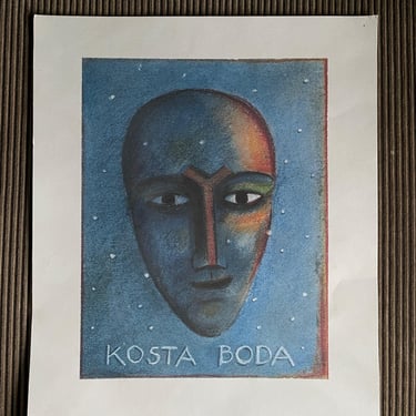 Kosta Boda Poster Lithograph Vintage 