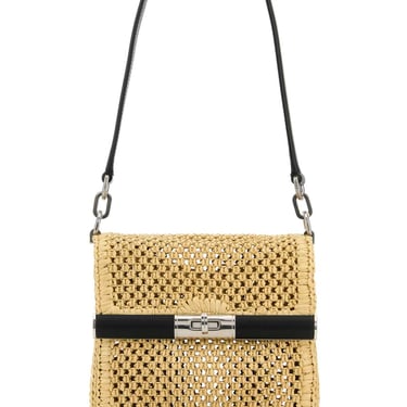 トートバッグ MCM Embroidered Raffia Himmel Ascending Moon Shoulder Bag MCM Embroidered Raffia Himmel Ascending Moon Shoulder Bag