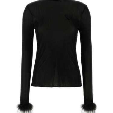 Prada Women Black Jersey Top