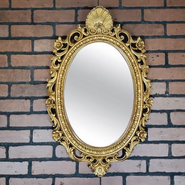 Vintage Syroco Fancy Gold Mirror 