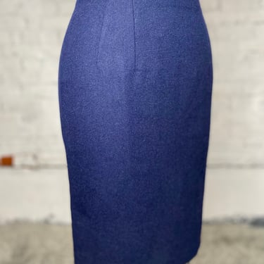 Wool Skirt with Button Tab Detail 
