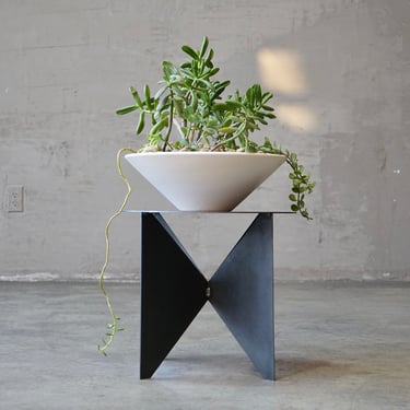 Modernist Steel Side Table/Plant Stand 