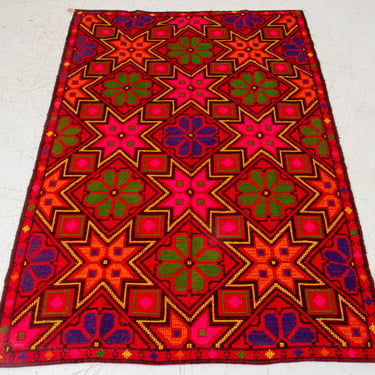 Antique Geometric Star Carpet Rug, 8' x 5' 2&quot;