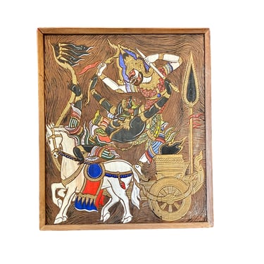 Carved and Painted Hindu Artwork