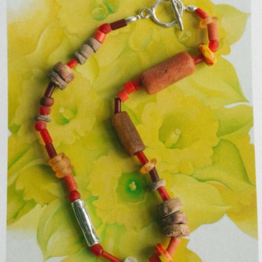 Fuego Necklace with Red Stones