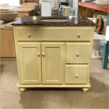 Single Freestanding Bathroom Vanity with Granite Top