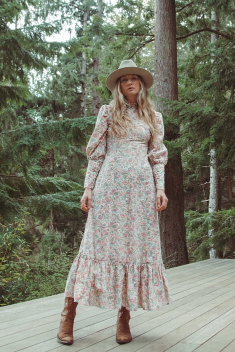 Vintage 70s Bohemian Prairie Dress, Voile Floral Lace Flutter Sleeves, Long Tiered Lawn Maxi Dress deals XXS