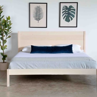 Solid Wood Platform Bed In Maple / Storage Optional Platform Bed / Modern Simple Platform Bed / Etsy Loves These Long Illogical Titles 