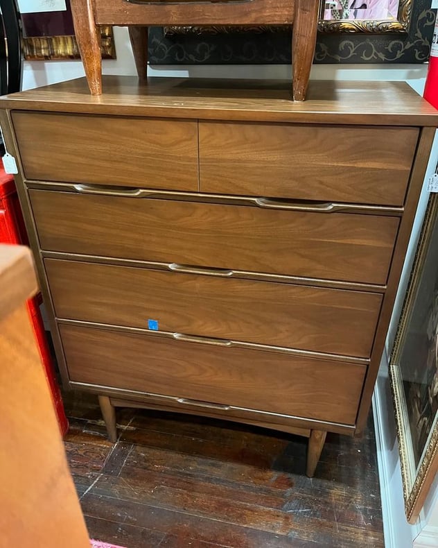 Laminate top 4 drawer chest 34” x 18.5” x 41” Call 202-232-8171 to purchase