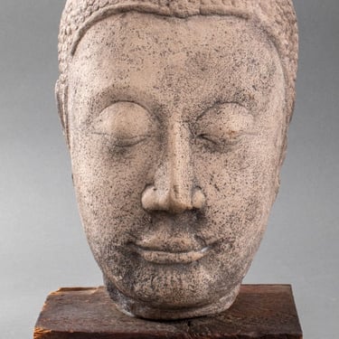 Asian Carved Composite Stone Buddha Head