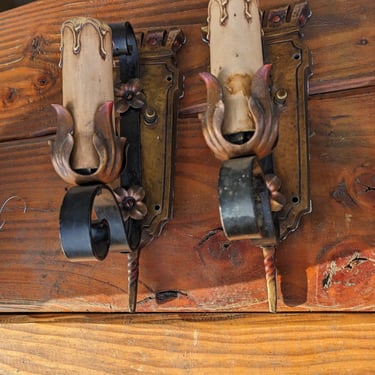 Pair of Spanish Revival Sconces