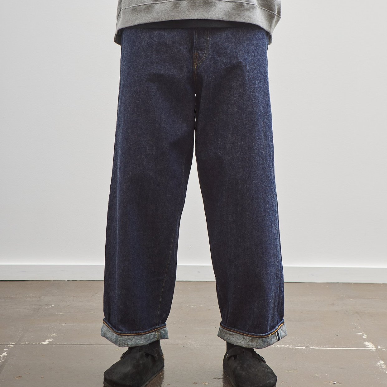 Evan Kinori x orSlow Wide Leg Denim, Indigo | Glasswing Shop