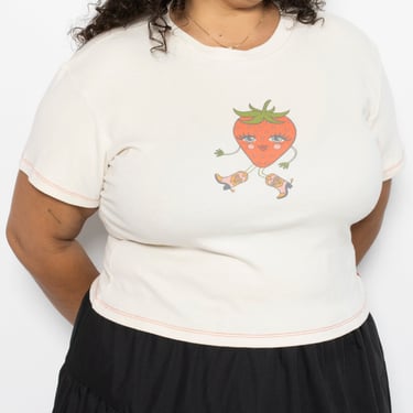 Fruit Face - Strawberry Cowgirl Baby Tee (2X)