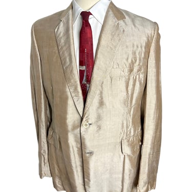 Vintage 1950s Shantung Silk Sport Coat ~ size 38 ~ jacket / blazer ~ Union Made ~ Atomic Fleck ~ 