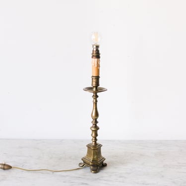 Brass Candlestick Lamp