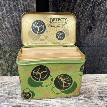 Detecto Charm Box -- 1929 Charm Box Detecto -- Vintage Weight Box -- Weight Box Tin -- 1920s Tins -- 1920s Exercise -- Charm Box Vintage 