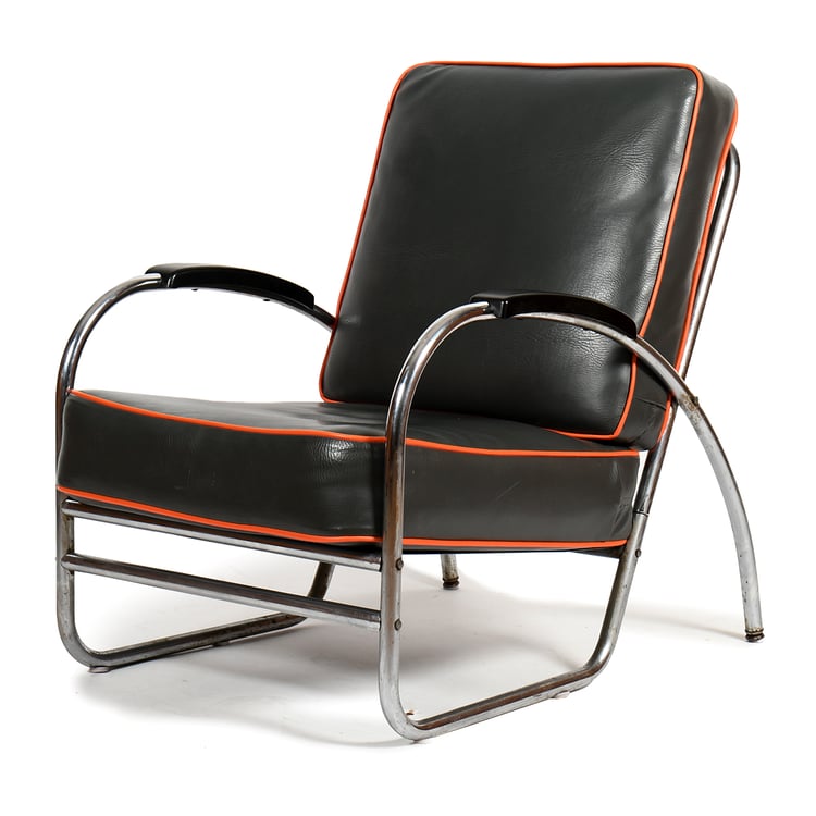 1930|40s Wolfgang Hoffmann Art Deco Lounge Chair