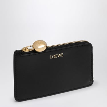 Loewe Black Leather Pebble Card Case Women