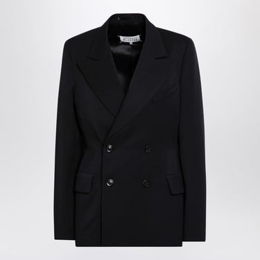 Maison Margiela Black Double-Breasted Jacket In Wool Women