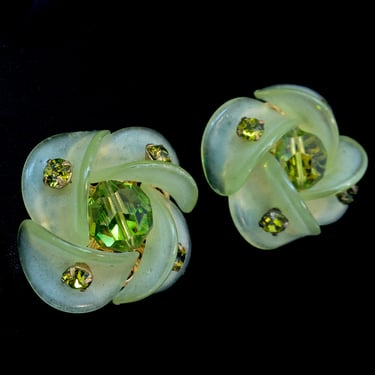 Eugene Green Cluster Earrings