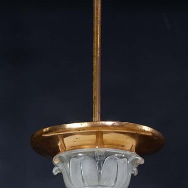 1920s Petite French Art Deco Pendant Light