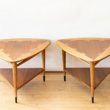 Pair of Lane Walnut Side Tables