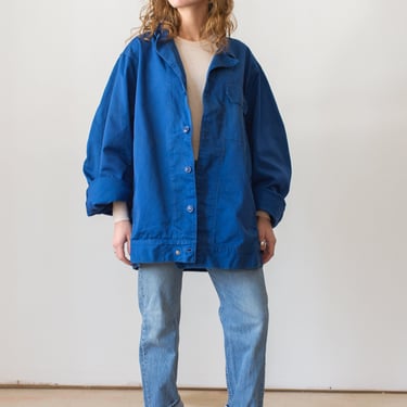 For Jihae * Additional Vintage Matisse Blue Oversized Side Snap Coat | Utility Work Jacket | L | 
