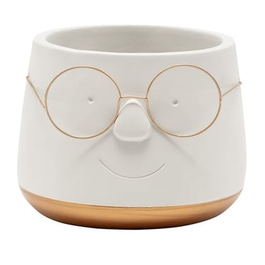 Face with Glasses Planter