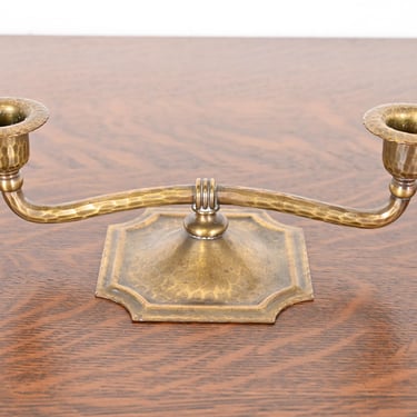 Roycroft Arts &#038; Crafts Brass Finished Hammered Copper Candelabra