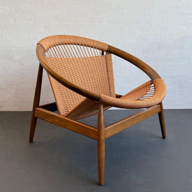 Danish Modern Ringstol Hoop Lounge Chair By Illum Wikkelso