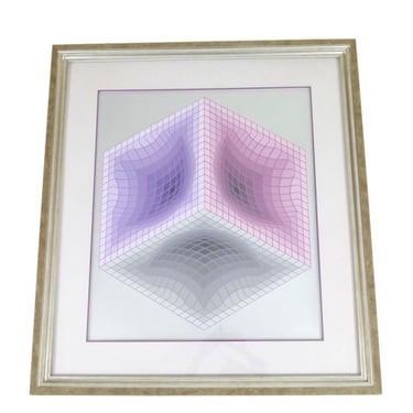 Large "Tridos" Serigraph By Vasarely