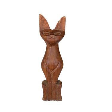 Wood Carved Cat
