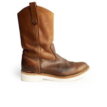 RED WING PECOS BROWN LEATHER BOOTS
