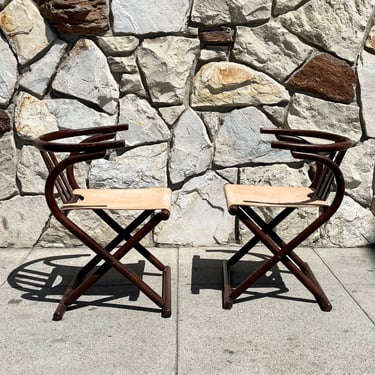 Pair of Bentwood Folding Chairs in Thonet Style, 1960s 