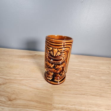 Vintage Ceramic Tiki Mug 