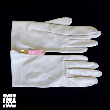 DEADSTOCK Vintage 50s 60s Ivory Ecru Light Taupe Tea Gloves by Miss Aris 