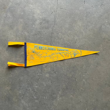 Vintage Pennsylvania Turnpike Felt Souvenir Pennant 