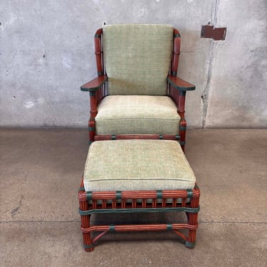 1930's Art Deco Chair & Ottoman