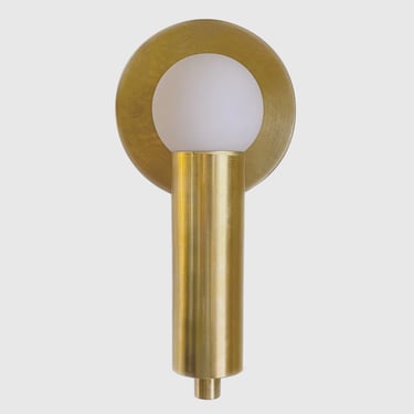 Natural Brass Wall Sconce • Halo • Dimmable Modern Wall Lighting 