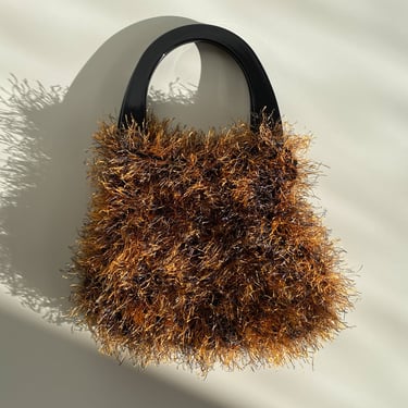 90s Fuzzy Acrylic Handle Handbag